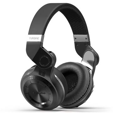 BLUEDIO T2+ Wireless Bluetooth 4.1 Over-ear Stereo Headphone Headset with Mic - Black