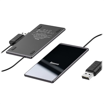 Baseus Card Ultra-thin Fast Wireless Charger - 15W (Bulk) - Black
