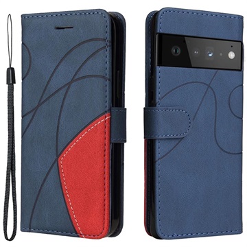Bi-Color Series Google Pixel 6 Wallet Case - Blue