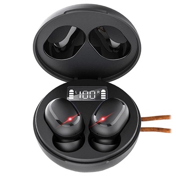 Bluetooth Earphones with Wireless Charging Case F40B - Black