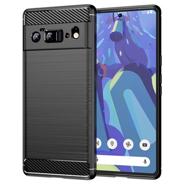 Google Pixel 6 Pro Brushed TPU Cover - Carbon Fiber - Black