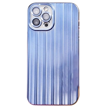 iPhone 12 Pro Brushed TPU Case with Camera Lens Protector - Blue