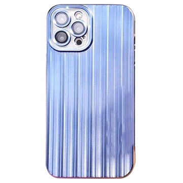 iPhone 14 Pro Brushed TPU Case with Camera Lens Protector - Blue
