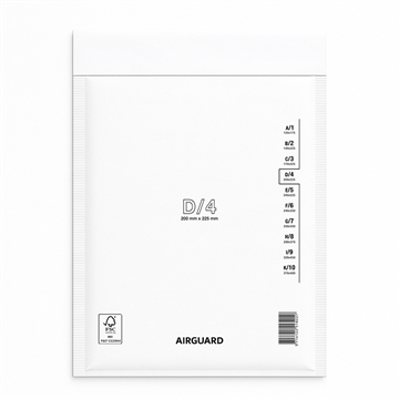AirGuard Bubble Envelope D4 - 180x265mm - 50 Pcs - White