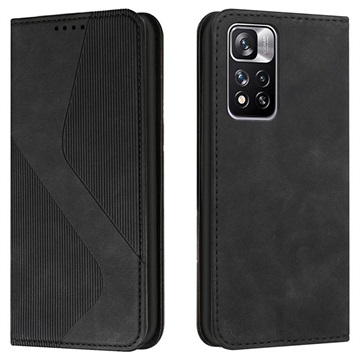 Business Style Xiaomi Redmi Note 11 Pro/Note 11 Pro+ Wallet Case - Black