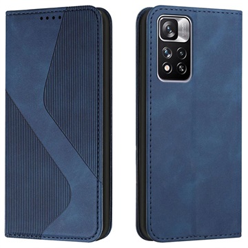 Business Style Xiaomi Redmi Note 11 Pro/Note 11 Pro+ Wallet Case - Blue