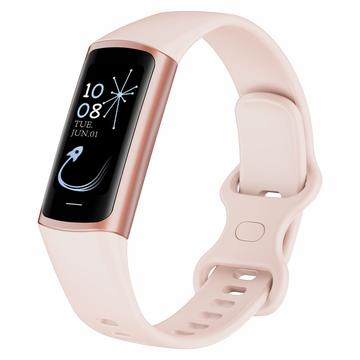 C68 1.1 Smart Bracelet Slim Fitness Watch with Heart Rate Health Monitoring - Gold / Pink