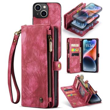 Caseme 2-in-1 Multifunctional iPhone 14 Plus Wallet Case - Red