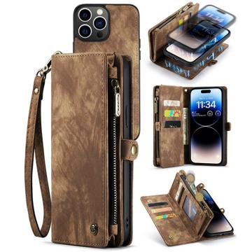 Caseme 2-in-1 Multifunctional iPhone 14 Pro Max Wallet Case - Brown