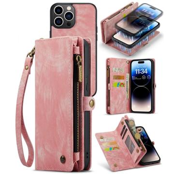 Caseme 2-in-1 Multifunctional iPhone 14 Pro Max Wallet Case - Pink