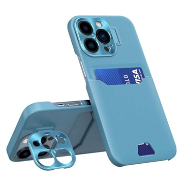 CamStand iPhone 14 Pro Case with Card Slot - Light Blue