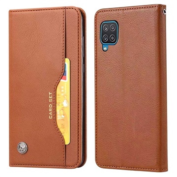 Card Set Series Samsung Galaxy A22 4G Wallet Case - Brown