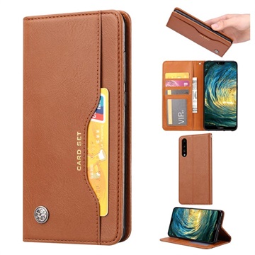 Card Set Series Huawei P30 Wallet Case - Brown