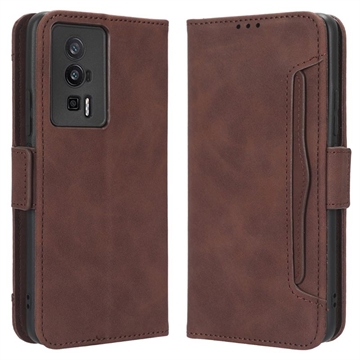 Xiaomi Poco F5 Pro/Redmi K60 Cardholder Series Wallet Case - Brown
