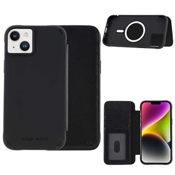 Case-Mate MagSafe iPhone 14 Plus Wallet Leather Case - Black