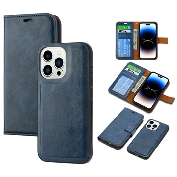 iPhone 14 Pro Magnetic Detachable Wallet Case - Blue