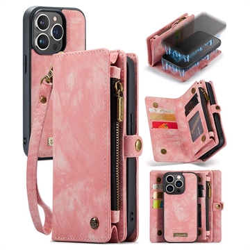 iPhone 15 Pro Caseme 2-in-1 Multifunctional Wallet Case - Pink