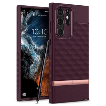 Caseology Parallax Samsung Galaxy S22 Ultra 5G Hybrid Case - Burgundy