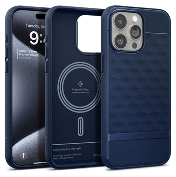 Photos - Case Caseology iPhone 15 Pro Max  Parallax Mag Hybrid  - Midnight Blue 