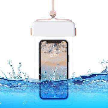 Clear TPU Universal IPX8 Waterproof Case w. Touch Function - 7 - White