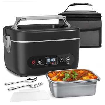 Cordless Electric Heating Lunch Box 80W - Black