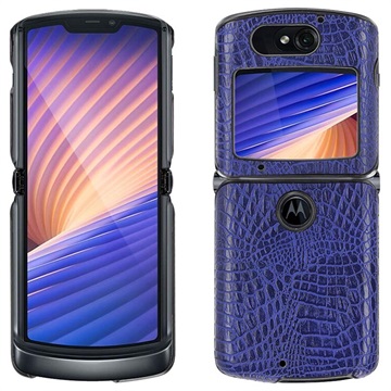 Crocodile Series Motorola Razr 5G Cover - Blue