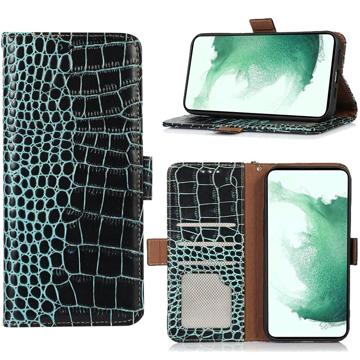 Crocodile Series Nokia G400 Wallet Leather Case with RFID - Green