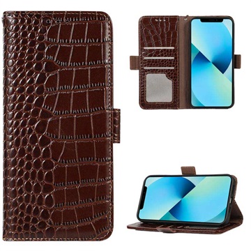 Crocodile Series OnePlus Nord CE 2 Lite 5G Wallet Leather Case with RFID - Brown