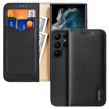 Dux Ducis Hivo Samsung Galaxy S23 Ultra 5G Wallet Leather Case - Black