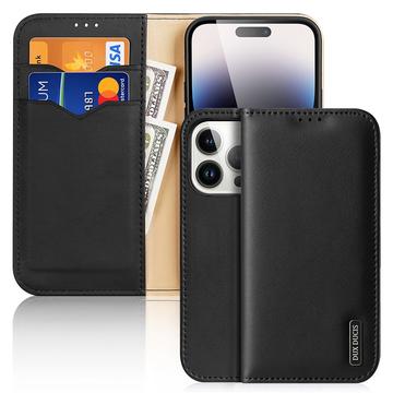 iPhone 15 Pro Dux Ducis Hivo Wallet Leather Case - Black