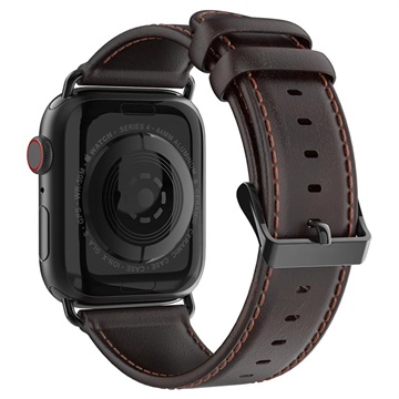Dux Ducis Apple Watch Series 9/8/SE (2022)/7/SE/6/5/4/3/2/1 Leather Strap - 41mm/40mm/38mm - Coffee