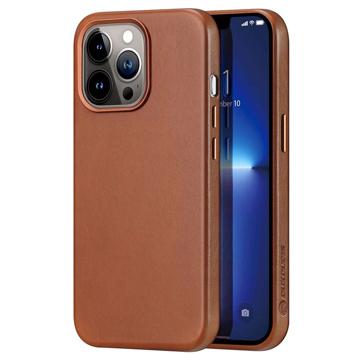 Dux Ducis Naples iPhone 13 Pro Max Leather Coated Case - Brown