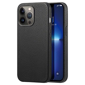 Dux Ducis Roma Premium iPhone 13 Pro Leather Coated Case - Black