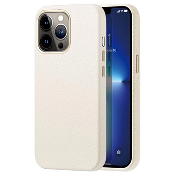 Dux Ducis Roma Premium iPhone 13 Pro Leather Coated Case - White