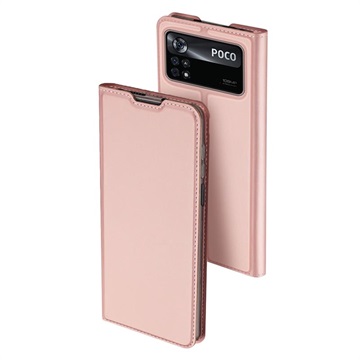 Dux Ducis Skin Pro Xiaomi Poco X4 Pro 5G Flip Case - Rose Gold