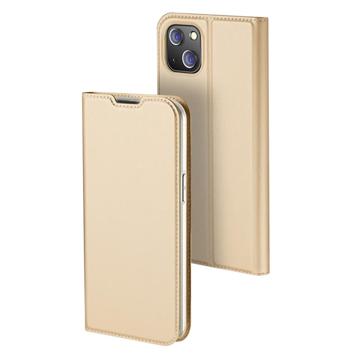 Dux Ducis Skin Pro iPhone 14 Plus Flip Case - Gold