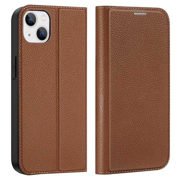 Dux Ducis Skin X2 iPhone 14 Plus Flip Case - Brown