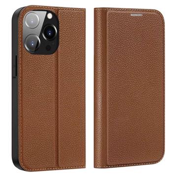 Dux Ducis Skin X2 iPhone 14 Pro Flip Case - Brown