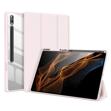 Samsung Galaxy Tab S9 Ultra Dux Ducis Toby Tri-Fold Smart Folio Case - Light Pink
