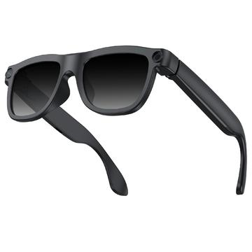 E09C AI Smart Glasses with 8MP Camera, Object Recognition - Black