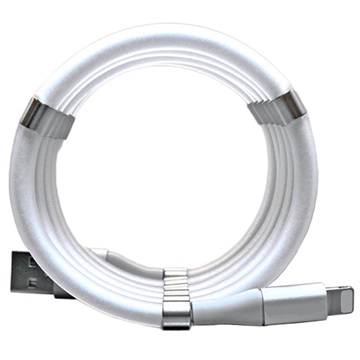 Easy Coil Magnetic Lightning Charging Cable - 1m - White