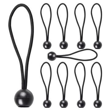 Elastic Tent Cords with Plastic Ball - 10 Pcs.