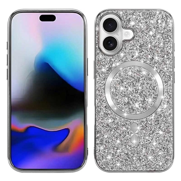 iPhone 17 Electroplated Glitter Case - MagSafe Compatible - Silver