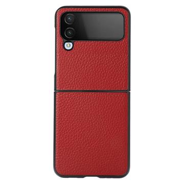 Elegant Samsung Galaxy Z Flip4 Leather Case - Red