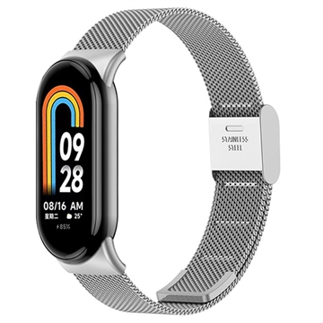 Xiaomi Smart Band 8 Elegant Stainless Steel Mesh Strap - Silver