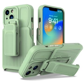 Explorer Series iPhone 14 Plus Hybrid Case with Belt Clip - Light Green