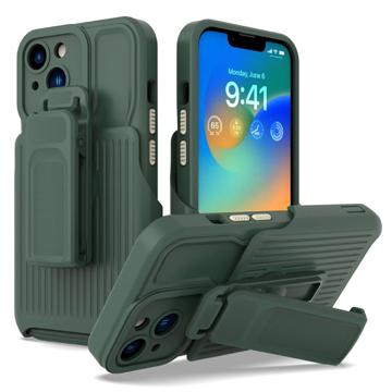 Explorer Series iPhone 14 Plus Hybrid Case with Belt Clip - Dark Green