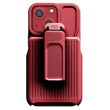 Explorer Series iPhone 14 Plus Hybrid Case with Belt Clip - Red