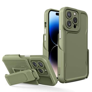 Explorer Series iPhone 14 Pro Max Hybrid Case with Belt Clip - Army Green