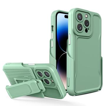 Explorer Series iPhone 14 Pro Max Hybrid Case with Belt Clip - Light Green
